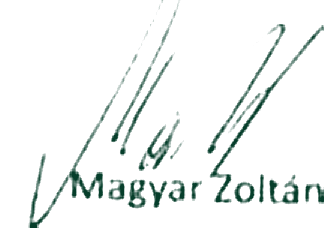Magyar Zoltán aláírása